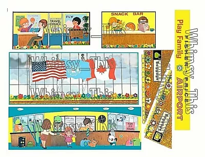Buy Vintage Fisher Price Little People #996 AIRPORT LITHO Decals Sticker Labels  • 9.46£
