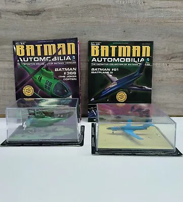Buy Eaglemoss Batman Automobilia Die-cast Models X2 Bat Plane II & The Joker Copter • 14.99£