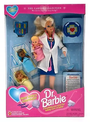 Buy 1995 Dr. Barbie Doll With 3 Babies - Hear Baby's Heartbeat / Mattel 15803, NrfB • 82.33£
