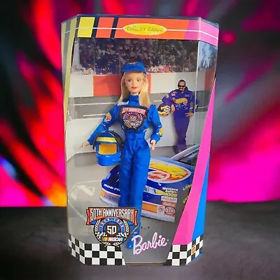 Buy 1998 BARBIE COLLECTOR'S EDITION 50th ANNIVERSARY NASCAR / MATTEL • 92.91£