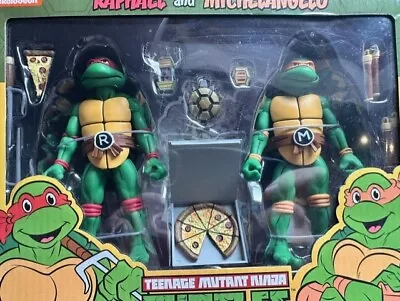 Buy NECA TMNT Turtles 2 Pack Raphael & Michelangelo • 175£