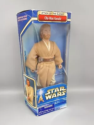 Buy Star Wars Obi Wan Kenobi 12 Inch Attack Of The Clones 2002 Hasbro • 29.95£