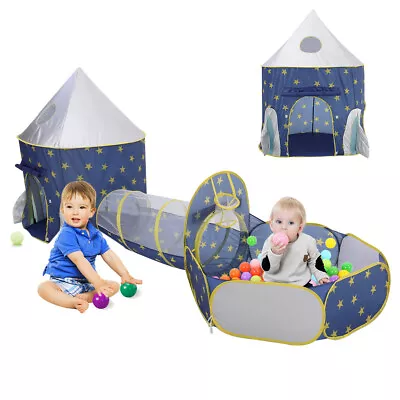 Buy Large Child Crawl Tunnel Tent Foldable Game House Pop-up Kids Play Tent Toy Pool • 23.94£