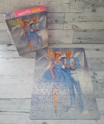 Buy Vintage 90s Golden Barbie & Ken Blue Ballerina 100 Piece Jigsaw Puzzle Complete  • 12.28£