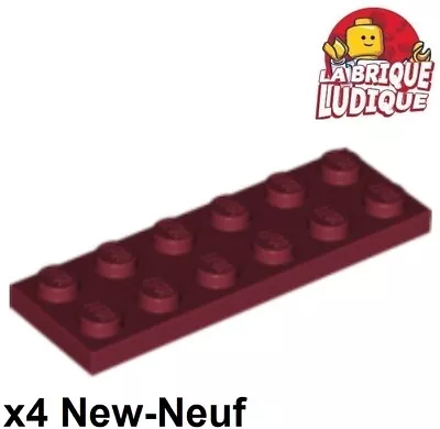 Buy LEGO 4x Flat Plate 2x6 6x2 Dark Red/Dark Red 3795 NEW • 1.16£