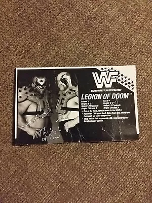 Buy WWF HASBRO WRESTLING FIGURES LEGION OF DOOM ANIMAL AND HAWK 1990s BIO CARD ONLY • 4.99£