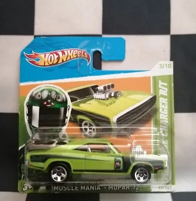 Buy Hot Wheels 70 Dodge Charger R/T Muscle Mania GM 12 Short Card 83/246 #3/10 • 4.99£
