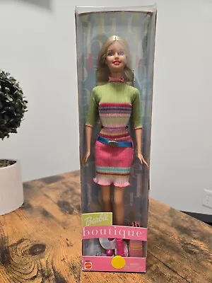 Buy Barbie Boutique Shopper Doll In A Sweater Dress 56431 2002 With Shopping Bag  • 17.44£