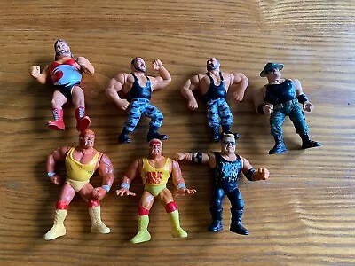 Buy Vintage WWF Wrestling Figures - Hasbro Inc Hulk Hogan - Sgt Slaughter Etc • 19.99£