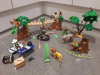 Buy Playmobil Jungle Adventure Safari Animal Swinging Bridge Play Set HUGE BUNDLE  • 39.99£