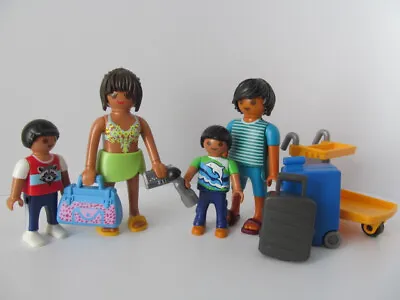Buy Playmobil Dollshouse/Hotel/Airport Extras: Holiday Family & Luggage Trolley NEW • 12.99£