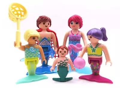 Buy Playmobil Mermaid Family Figures With Baby & Children / King Queen Princess Sea • 9.54£