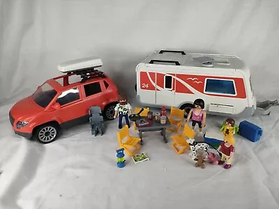 Buy Playmobil 5436 Car And 5434 Caravan Set With Accessories • 24.99£