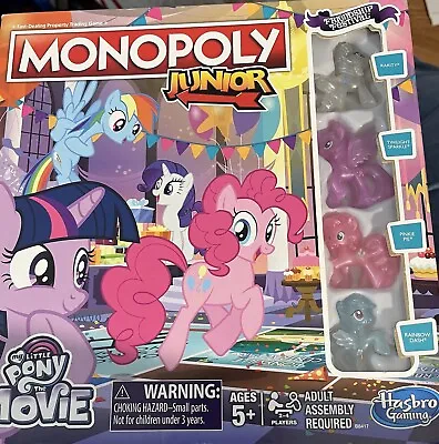 Buy Monopoly Junior My Little Pony The Movie Friendship Festival Game Rarity Pinkie+ • 20.93£