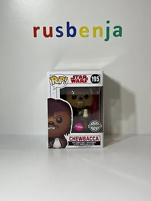 Buy Funko Pop! Star Wars Chewbacca And Porg Flocked Exclusive #195 • 10.99£