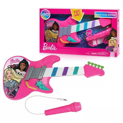 Buy Barbie Rock Star Electronic Toy Guitar W/ Lights, Sound- BOX DAMAGED • 19.99£