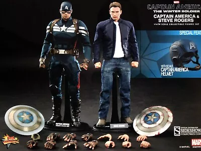 Buy Hot Toys Captain America & Steve Rogers The Winter Soldier MMS343 1:6 SIDESHOW • 299£