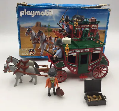 Buy Playmobil 4399 Western Stagecoach Boxed Set 95% Complete. • 22£
