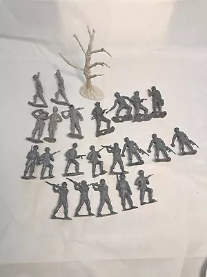 Buy Vtg Marx, MPC  Play Set Medium Gray German/ US Soldiers 23 Army Men And Other • 22.64£