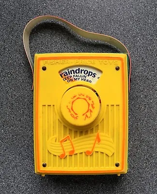 Buy Vintage Fisher Price Music Box Pocket Radio Raindrops Keep Falling On My Head • 14.99£