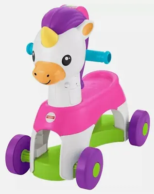 Buy Baby Fisher-Price Rollin' Tunes Unicorn Musical Sounds Pink Purple Multi Toy • 25£