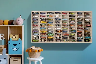 Buy FOR Hot Wheels Diecast Car Matchbox 1/64 Display Wooden Unit Shelf Toy Storage • 42.99£