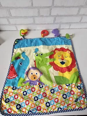Buy Fisher Price Baby Activity Throw On The Go Jungle Animal Theme • 9.95£