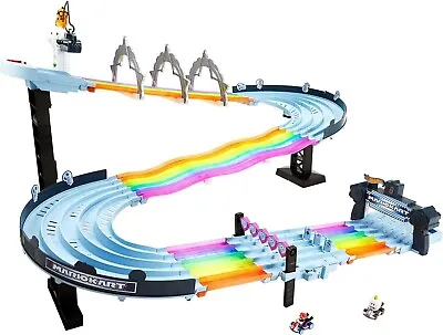 Buy Hot Wheels Mario Kart Rainbow Road Playset 8 Foot Long Track + 2 Vehicles NEW • 149.99£