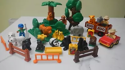 Buy  Duplo Lego Zoo Animals, Green Raised Base, Safari Men And Zookeeper V.g.c. • 16£