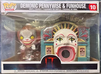 Buy Funko Pop! Town  #10 IT - Demonic Pennywise & Funhouse Horror NEW + Protector • 48.50£