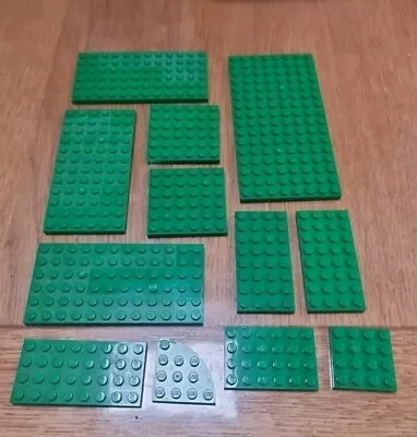 Buy 12x Lego Bundle/Joblot Green Plates As Pictured Pre Owned #FREE UK DELIVERY # • 5.49£