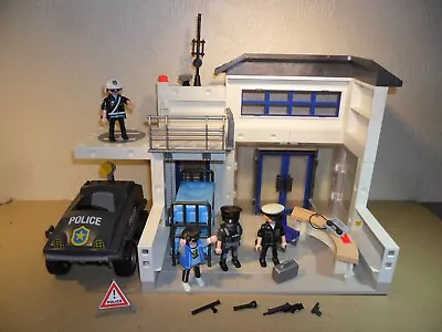 Buy PLAYMOBIL POLICE STATION (Police Car,Accessories,Figures,Furniture 9372) • 14.49£