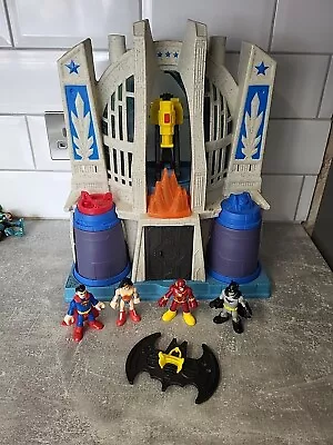 Buy Fisher-Price Imaginext Batman Light Up Hall Of Justice And Figures.* • 26.99£