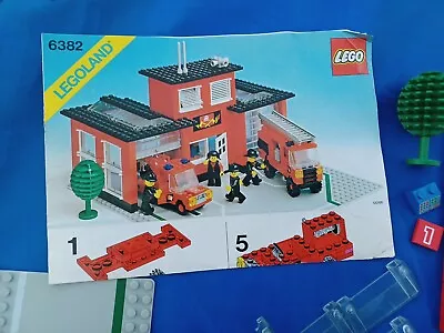 Buy Vintage Lego Set 6382 Town Fire Station 100% Complete Inc Mini Figures & Base • 46.99£