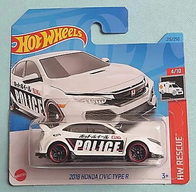 Buy Hot Wheels.  2018 Honda Civic Type R. New Collectible Toy Model Car. HW Rescue. • 4£