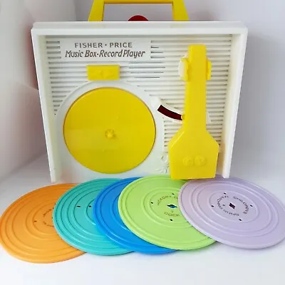 Buy FISHER PRICE 2010 Music Box Record Player Complete 5 Disks Tested  Clean • 28.50£