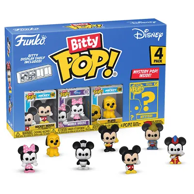 Buy Funko Bitty Pop Disney Mickey Mouse 4 Pack Miniature Vinyl Figures • 15.99£