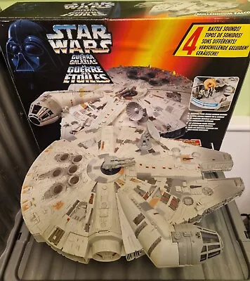 Buy 1995 POTF Kenner Star Wars Figure Vehicle Electronic Millennium Falcon Boxed • 100£
