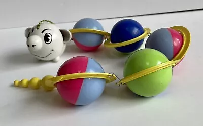 Buy 1950’s VINTAGE TOY~ Toddler Roll-A Round, Pull And Spin, Plastic Balls, Rattle! • 37.88£