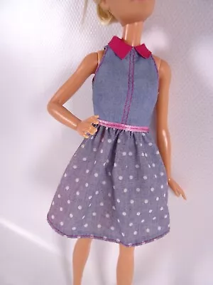 Buy Barbie Fashion Fashion Clothing Jeans Dress Printed For Dressing Dolls (9720) • 7.15£