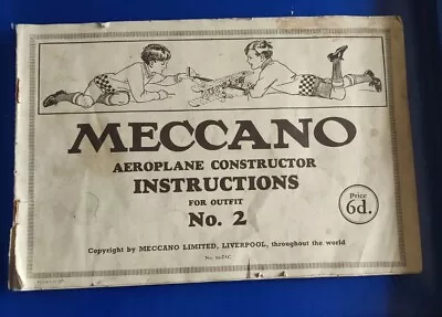 Buy Meccano Constructor Plane Number 2  Original Instruction Manual. • 4.20£
