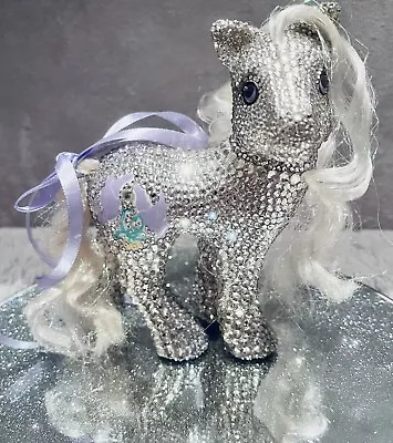 Buy G1 Bride Pony 1980s Doves Rhinestones OOAK Custom Sparkle My Little Pony Veil • 29.50£