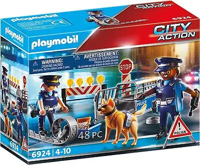 Buy Playmobil City Action Police Roadblock Kids Emergency Pretend Play 6924 • 23.49£