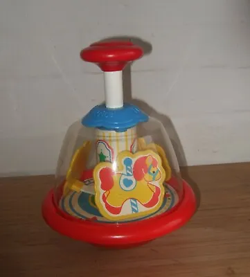 Buy Fisher Price Vintage Spinning Top Fairground Horses Carousel Vintage • 8£