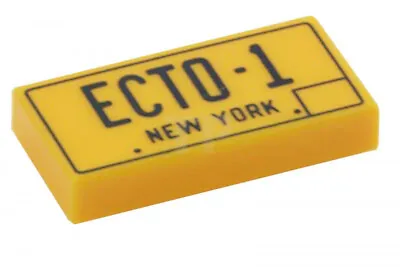 Buy LEGO Tile 1 X 2 With Groove With 'ECTO-1' And 'NEW YORK' Pattern 3069bpb0312 New • 2.89£