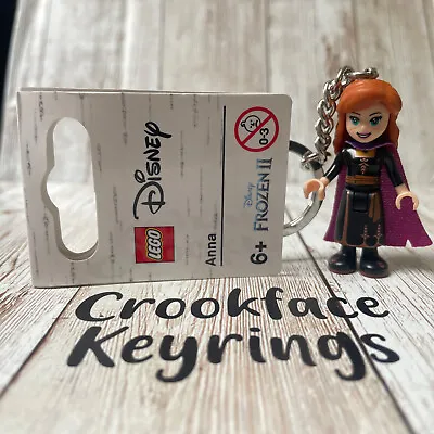 Buy Genuine Lego Disney Frozen 2 Anna Minifigure Keyring Keychain 853969 • 2.99£