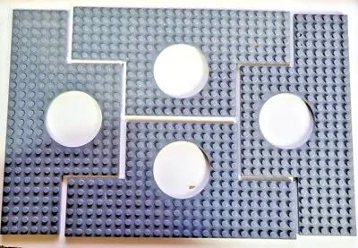 Buy LEGO Plate 12x24 - 6x6 Square Cutouts - Dark Bluish Grey 18601 X4 • 5.50£