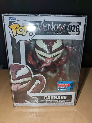 Buy Funko Pop! Carnage #926 NYCC 2021 Fall Convention Limited Edition Pop Protector • 26.99£