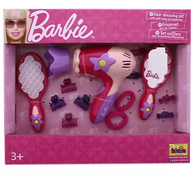 Buy Barbie Hair Dressing Set With Hair Dryer Accessories Kit Mirror Brush Style • 14.49£
