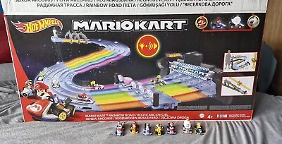 Buy Hot Wheels Mario Kart Rainbow Road Track And 7 Cars • 69.99£